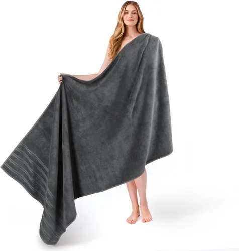 Miniatura 111 de American Soft Linen - Juego de 4 toallas, 100% de algodón turco, 27 x 54 pulgadas, tamaño extragrande, toallas para la ducha, color amarillo