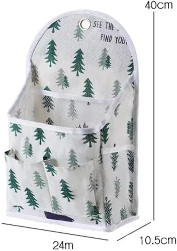 Miniatura 2 de Casa Bolsa colgante multifuncional Colgador de tela para dormitorio universitario Organizador Misceláneo Bolsa colgante de pared para baño Bolsa