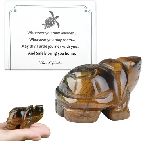 Miniatura 11 de Regalos de tortugas marinas de aventurinas azules para mujeres, estatua de tortuga, hecha a mano, cristal curativo natural, lindo océano azul