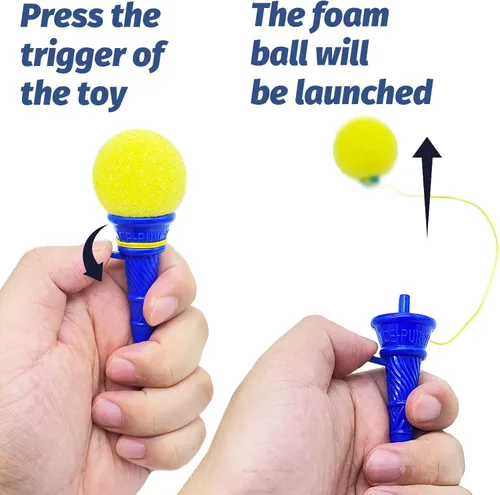 Miniatura 3 de Juuxncgv 30 unidades de juguetes para hacer helados, lanzador de bolas de espuma de helado de 4 pulgadas, mini bolas de esponja de cono para niños