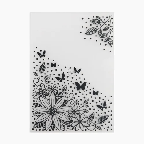 Miniatura 29 de DzIxY Carpetas de plástico con estampado de flores de peonía vintage para hacer tarjetas, suministros de papel de bricolaje 3D, plantillas de 1