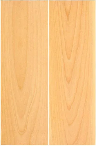 IECAP LLC Bookmatched - Básculas de mango de cuchillo de boj - Materiales de mango de cuchillo - Básculas de madera natural para manualidades - Boje