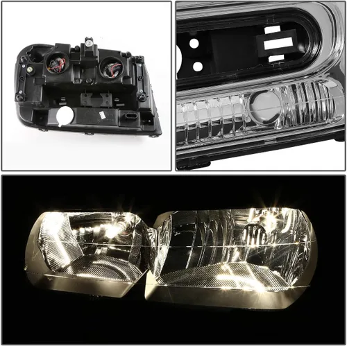 Miniatura 4 de Auto Dynasty Conjunto de faros delanteros compatible con Chevy Trailblazer/Trailblazer EXT 2002-2009, par de faros halógenos de repuesto, se adapta