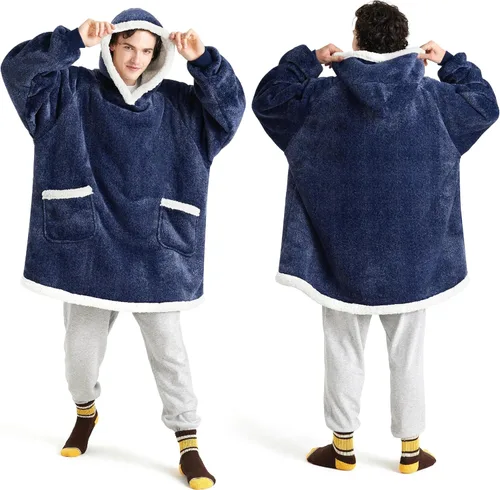 Miniatura 45 de Bedsure Manta con Capucha, Manta Portátil con Capucha como Regalos para Mamá, Regalos de Cumpleaños para Mujeres, Niños y Adolescentes, Sudadera
