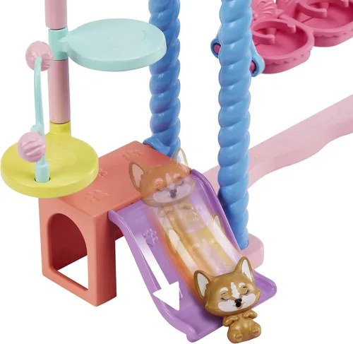 Miniatura 7 de Enchantimals Muñeca y accesorios, juego de la guardería, muñeca Starley Stork, gorila y 4 figuras de animales Baby Bestie, cuna y más, mejores