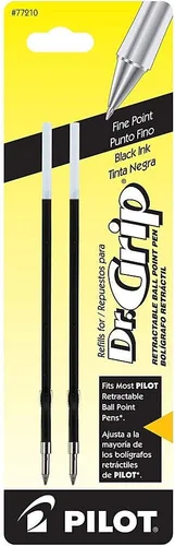 Miniatura 2 de PILOT Dr. Grip Recambios de Tinta de Bolígrafo para Bolígrafos Retráctiles, Punta Fina, Tinta Negra, Paquete de 2 (77210)
