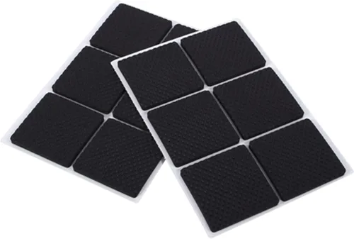 Miniatura 5 de Estink Almohadillas antideslizantes para muebles, paquete de 12 protectores cuadrados de goma autoadhesivos para muebles, almohadillas de fieltro