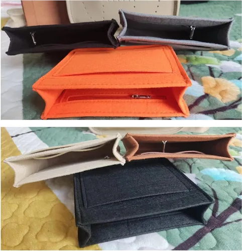 Miniatura 6 de Lckaey Organizador de fieltro-para Hermes Evelyne III tpm pm gm bolsa inserto mini 16 29 33 bolsa organizador Y003 naranja-M
