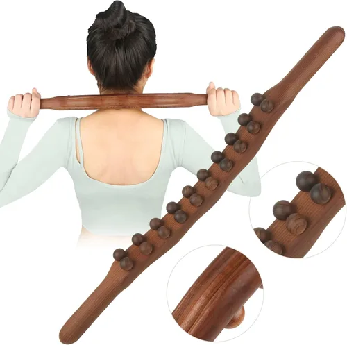Wood Therapy - Rodillo de masaje de drenaje linfático, herramienta de liberación miofascial, masajeador de celulitis estomacal, alivia el dolor de