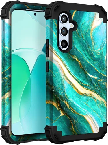Miniatura 45 de Hocase Funda para Galaxy A37 5G, protección resistente a prueba de golpes, parachoques de goma de silicona suave+funda protectora híbrida