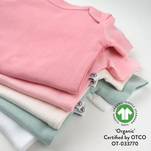 Miniatura 5 de HonestBaby baby-girls 5-pack Short Sleeve Bodysuits One-piece 100% Organic Cotton for Infant Baby Girls