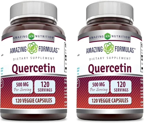 Miniatura 5 de Amazing Formulas - Quercetina 500 mg en cápsulas vegetales Suplemento sin OMG Sin gluten Promueve la salud general y el bienestar