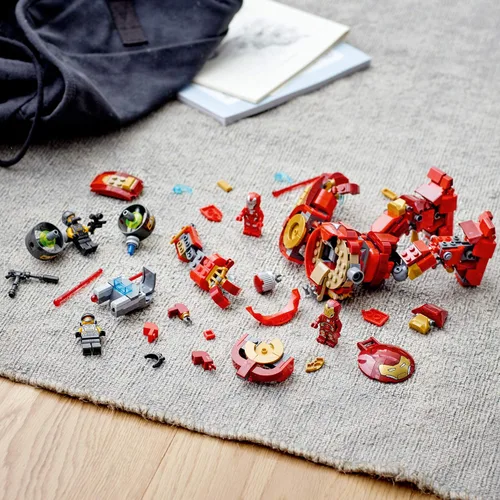 Miniatura 5 de LEGO Marvel Avengers Iron Man Hulkbuster Versus A.I.M. Agent 76164, genial, interactivo, juego de los Vengadores de construcción de ladrillos