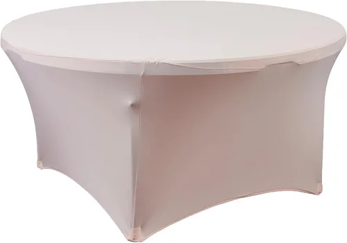 Miniatura 18 de Simply Elegant Mantel redondo ajustable de elastano Mantel para mesa de banquete, mantel de poliéster y elastano, para cumpleaños, quinceañera
