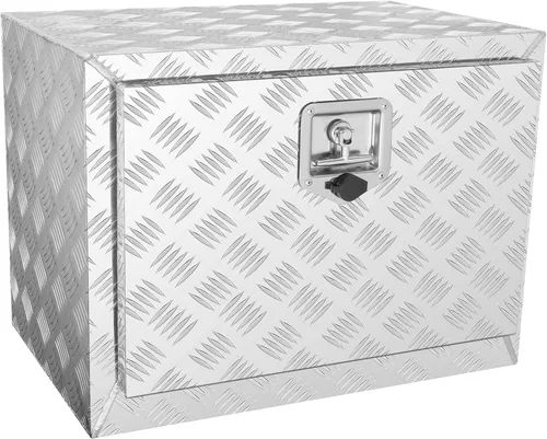 Miniatura 18 de VEVOR Caja para Camión Underbody, Caja de Almacenamiento para Pickup de 48"×17"×18", Caja de Herramientas de Placa de Diamante de Aluminio Plateado