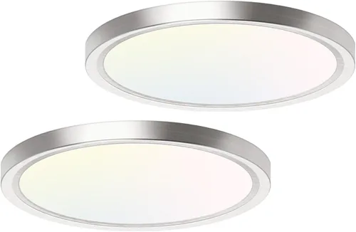 Miniatura 17 de hepside Paquete de 1 lámpara de techo LED de montaje empotrado, color negro, 12 pulgadas, 28 W, regulable 3000K-4500K-6000K, lámpara de techo de 3