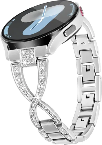 Miniatura 17 de Correa para Galaxy Watch 4 en forma de X para Samsung Galaxy Watch 4 y 5, correa de 1.575 pulgadas (1.575 in) con protector de pantalla, liberación