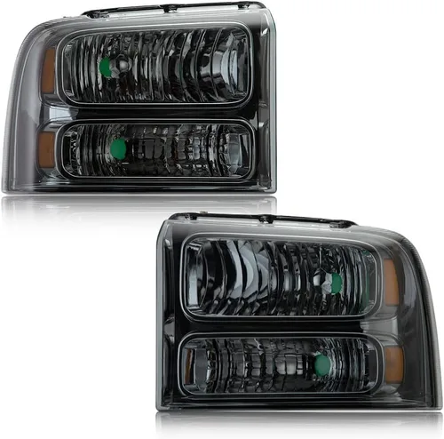 Miniatura 14 de G-PLUS - Conjunto de faros delanteros, Compatible con Ford F250 F350 Super Duty 2005-2007, Faros delanteros de parachoques, lente esmerilada