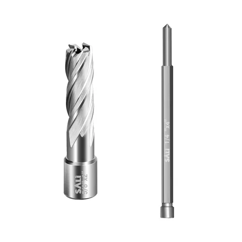 SALI Diámetro del cortador anular de 5/8 pulgadas con vástago Weldon 3/4 pulgadas (con 2 planos) Profundidad de corte 2 pulgadas Broca Mag para