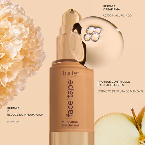 Miniatura 6 de tarte base de maquillaje face tape – Base de cobertura completa con acabado mate con Snow Mushroom y ácido hialurónico para hidratación, resistente