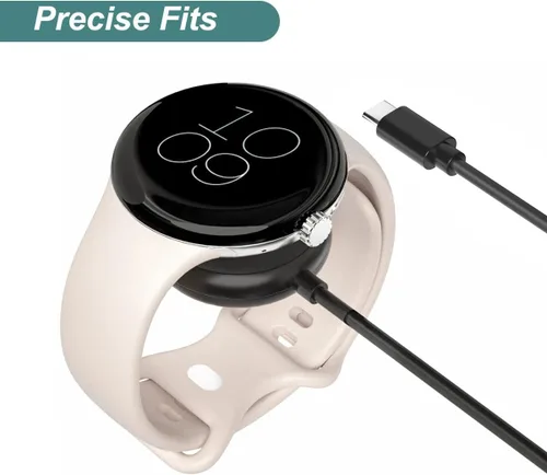 Miniatura 2 de Cargador para reloj inteligente Google Pixel Watch de 1ª generación (negro, USB tipo C) Cargador para reloj inteligente Google Pixel Watch de 1ª