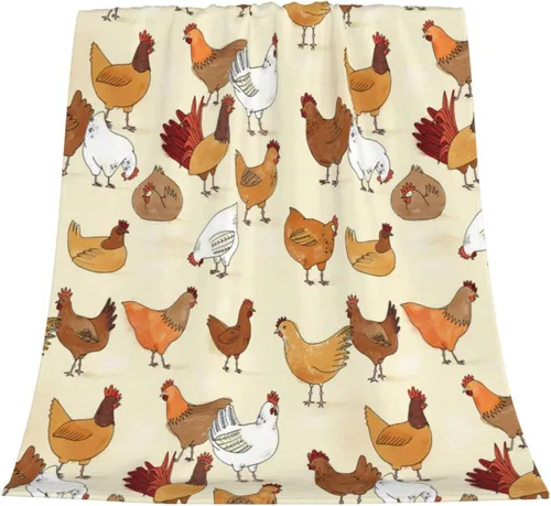A Brood of Chickens - Manta de forro polar súper suave, acogedora, lavable, ligera, mullida para sofá, cama, oficina, viajes, camping, manta de
