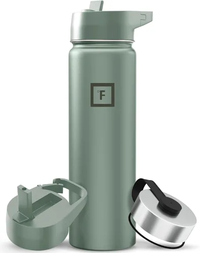 Miniatura 43 de IRON °FLASK Frasco de hidratación para acampar y senderismo con pajilla, botella de agua deportiva de acero inoxidable con aislamiento de boca