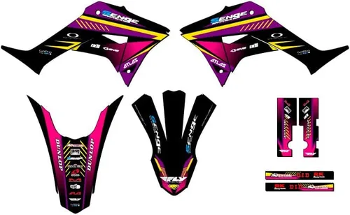 Miniatura 12 de Kit de base gráfica CRF 250 F Surge Black Senge 2019-2025 compatible con Honda