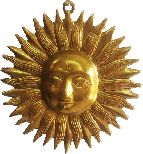 Miniatura 5 de PARIJAT HANDICRAFT Ídolo colgante de pared de aluminio para Vastu, buena suerte, éxito y prosperidad para energía positiva para la decoración
