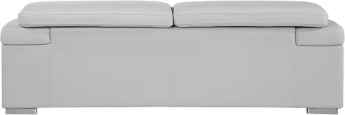 Miniatura 9 de BlackJack Furniture Salerno - Sofá moderno y contemporáneo de cuero italiano de grano superior, color gris rinoceronte