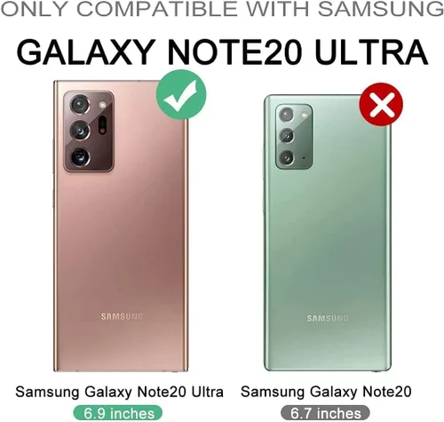 Miniatura 2 de Dexnor Funda para Galaxy Note 20 Ultra con Protector de Pantalla Transparente Metal Electrochapado 360 Cuerpo Completo Resistente Protectora Rosa