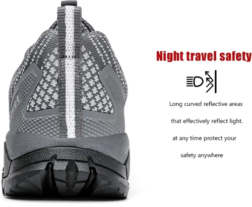 Miniatura 22 de ulogu Zapatos de senderismo impermeables para hombres y mujeres, cómodos, ligeros, antideslizantes, para caminar todo el día, para trabajar y caminar