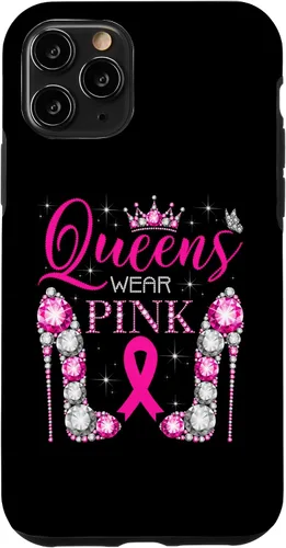 Miniatura 28 de iPhone 12 Pro Max Queens Wear Rosa Concientización del Cáncer de Mama Estuche con Cinta Rosa