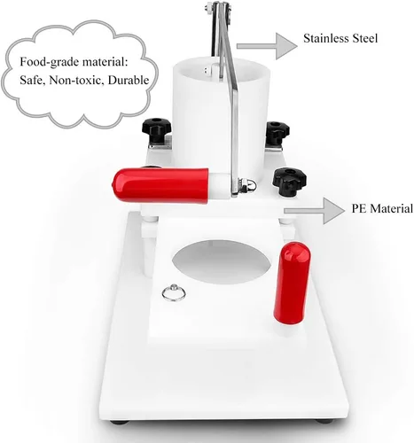 Miniatura 3 de Huanyu Máquina formadora de hamburguesas comercial Material PE 4.331 in 4.3 "Manual Burger Press Meat Patty Forming Processor White Burger Press