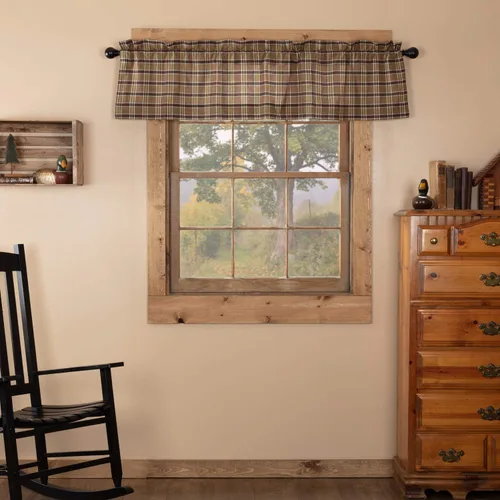 Miniatura 11 de VHC Brands Rustic & Lodge - Cortinas para ventana de cocina, par de festones Wyatt, marrón caqui