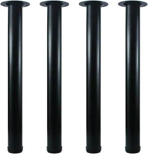 Miniatura 16 de QLLY Juego de 4 patas de muebles de metal ajustables de 6 pulgadas, pierna de repuesto para sofá, sillón, silla otomana y gabinete, en negro