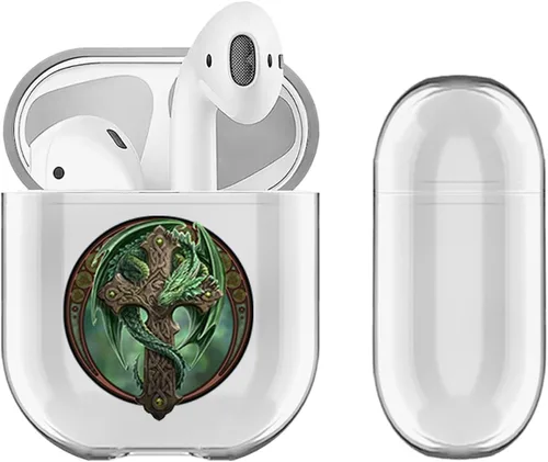 Miniatura 10 de Head Case Designs Funda de carga con licencia oficial de Anne Stokes Dagger Dragon Fantasy Designs de cristal duro transparente compatible con Apple