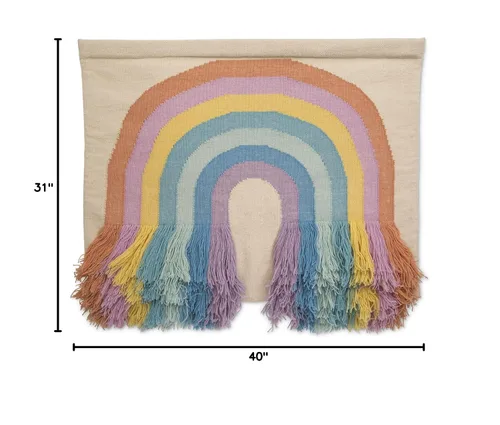 Miniatura 6 de Delta Children Colgante de pared de arco iris tejido a mano, multicolor