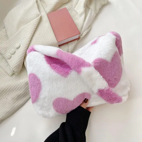 Miniatura 3 de Bolsa de hombro para mujer Kexle, afelpada, para otoño e invierno