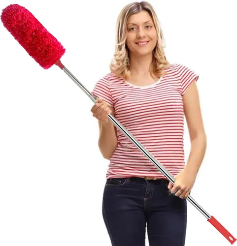 Miniatura 10 de DELUX Plumero de microfibra con 7 plumeros, reutilizables, flexibles, lavables, con poste de extensión extra largo de 100 pulgadas para limpiar