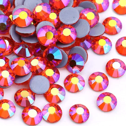 Miniatura 50 de 2880 diamantes de imitación termoadhesivos de imitación de cristal con parte trasera plana para manualidades, manualidades, ropa, zapatos