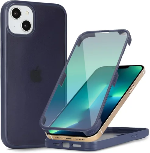 Miniatura 31 de Funda para iPhone 13 mini con protector de pantalla integrado y protección de cuerpo completo, para Apple iPhone 13 Mini, fundas para hombres, Rojo