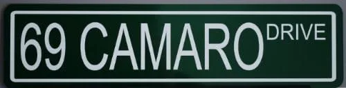 1969 69 Camaro Drive Metal Street Sign 6x24 Compatible con Chevy Chevrolet SS Super Sport 396 427 Hot Rod Muscle Car Custom Classic Garage Bar