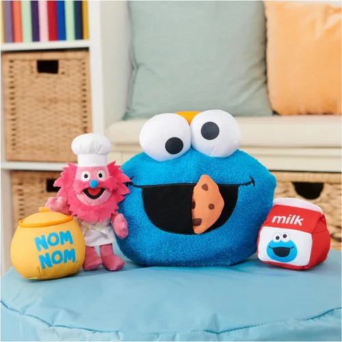 Miniatura 2 de GUND Sesame Street Juego Oficial de Cookie Monster y Gonger, Juego de Juguetes Sensoriales de Felpa Premium para Edades de 1 Año en Adelante, Azul