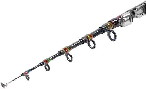 Miniatura 8 de Joyzan Caña de pescar telescópica, kit combinado de caña de pescar retráctil portátil, anillo de choque giratorio, guías de bolsillo, casting