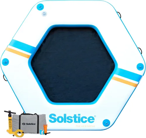 Miniatura 10 de Solstice Hangout Ring Inflatable Dock, Floating Water Raft Platform
