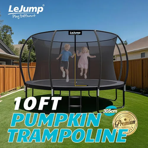 Miniatura 8 de LeJump Outdoor 8FT 10FT 12FT 14FT Trampoline, ASTM Approved Big Trampolines with Enclosure Net and Ladder, Backyards Recreational Trampoline for
