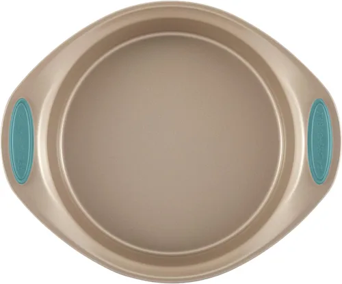 Miniatura 11 de Recipientes para horno Rachael Ray, set de 5 piezas antiadherentes, Azul agave Latte Brown con Puños Azul Agave