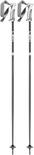 LEKI Bastones de esquí de aluminio ligeros Bliss para mujer para esquí alpino Gunmetal-Dark Antracita-Blanco
