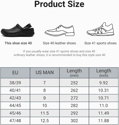 Miniatura 4 de Zapatos de chef antideslizantes para hombre zapatos impermeables de trabajo de enfermería para servicio de alimentos restaurante cocina zapatos